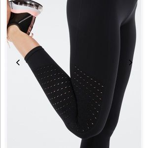 Fabletics Black Perforated High-Waisted Leggings